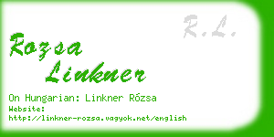 rozsa linkner business card